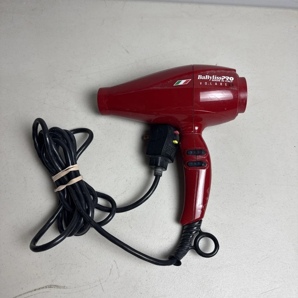 Babyliss Pro Nano Titanium Volare V1 Hair Dryer Blower Full SZ Red Ferrari
